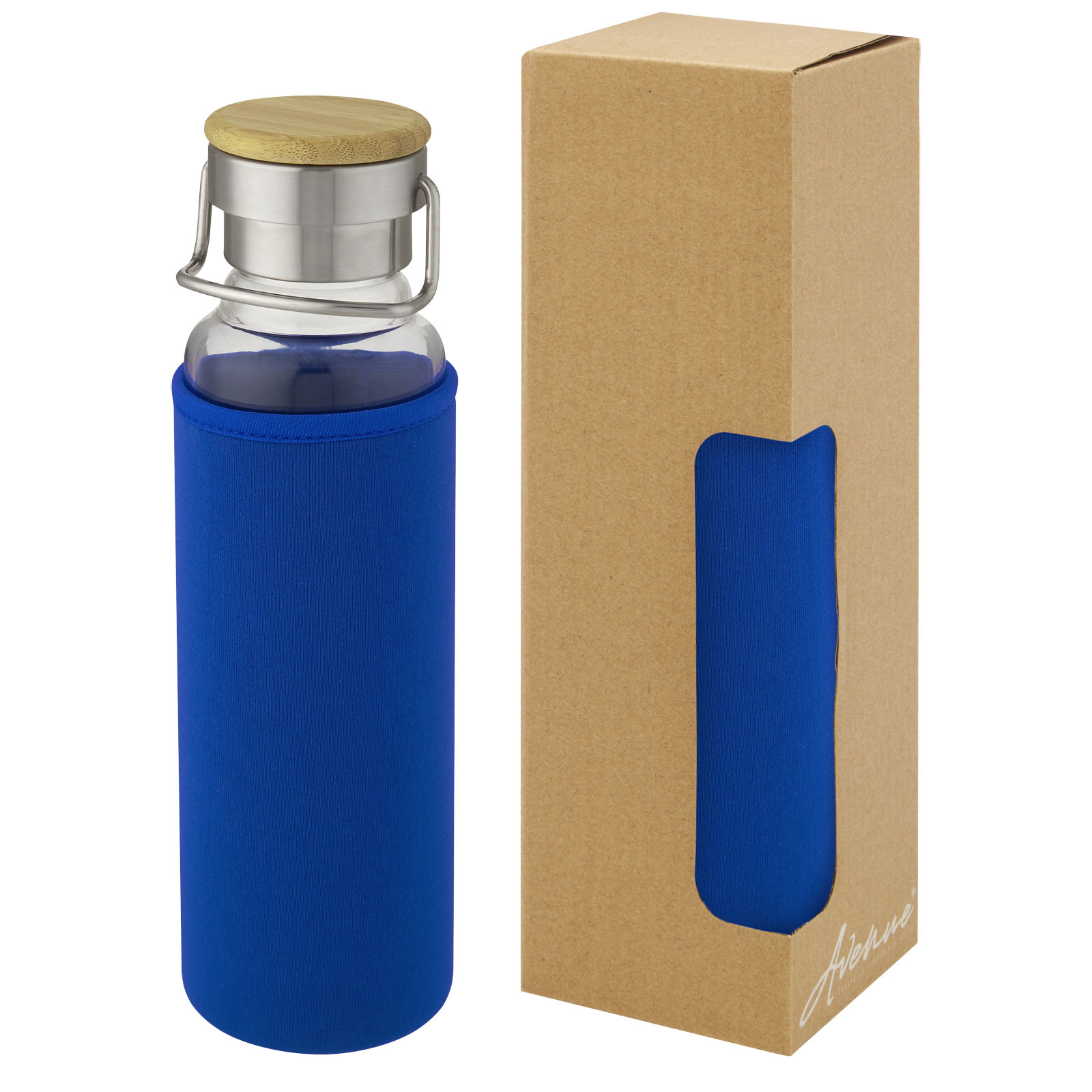 Advertising Water bottles - Thor 660 ml glass bottle with neoprene sleeve