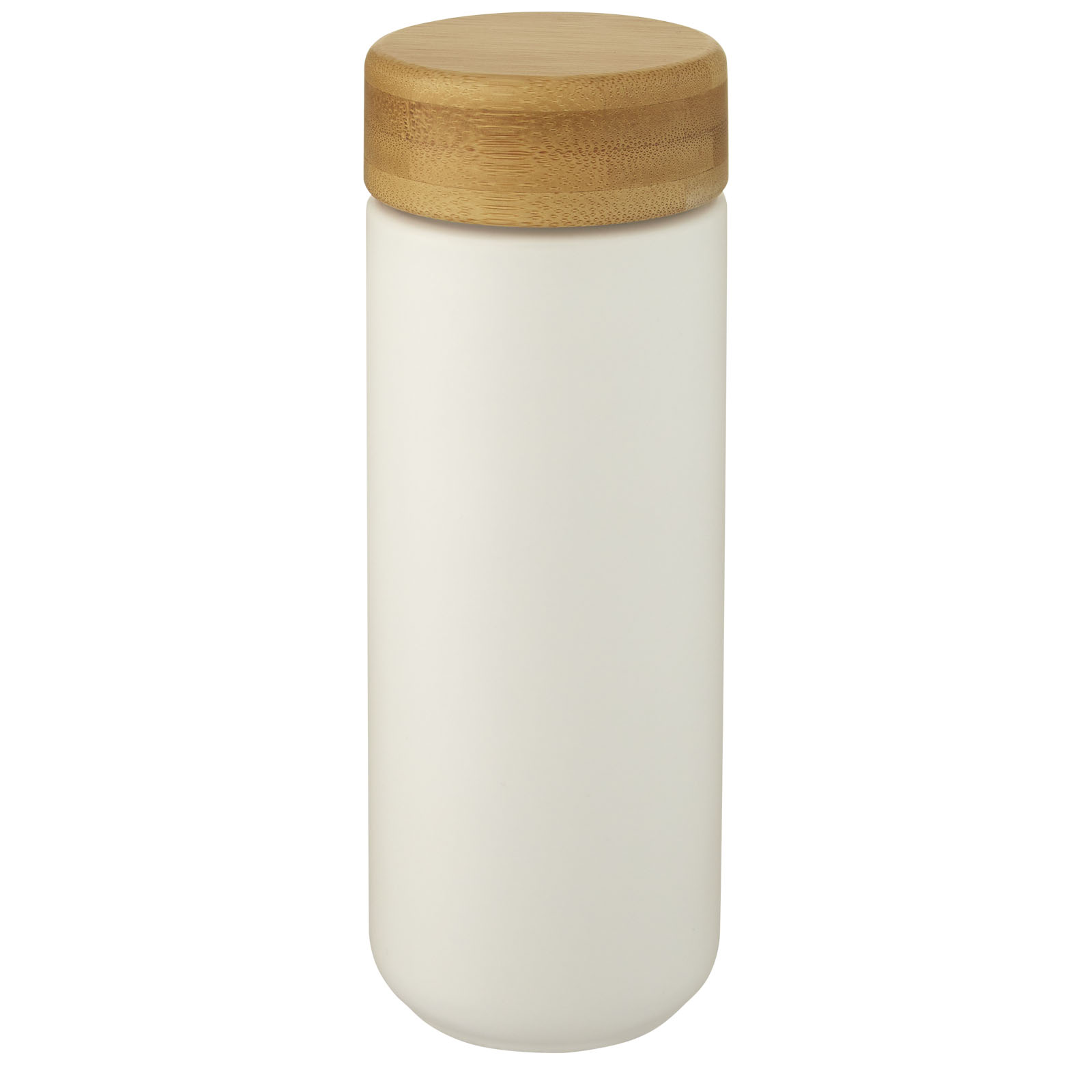 Advertising Travel mugs - Lumi 300 ml ceramic tumbler with bamboo lid - 4