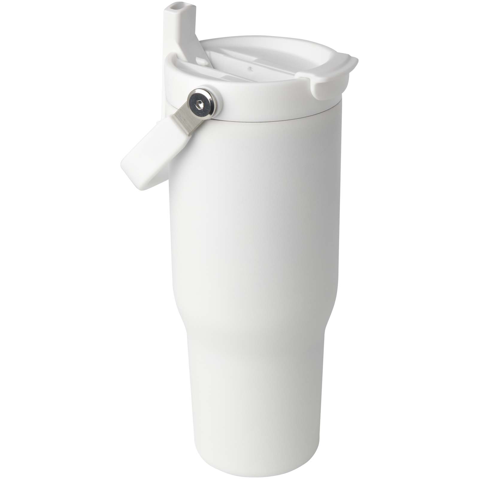 Mugs isothermes publicitaires - Gobelet avec isolation sous vide Bronx en cuivre et acier inoxydable recyclé certifié RCS Bronx de 900 ml avec couvercle à double fonction - 3