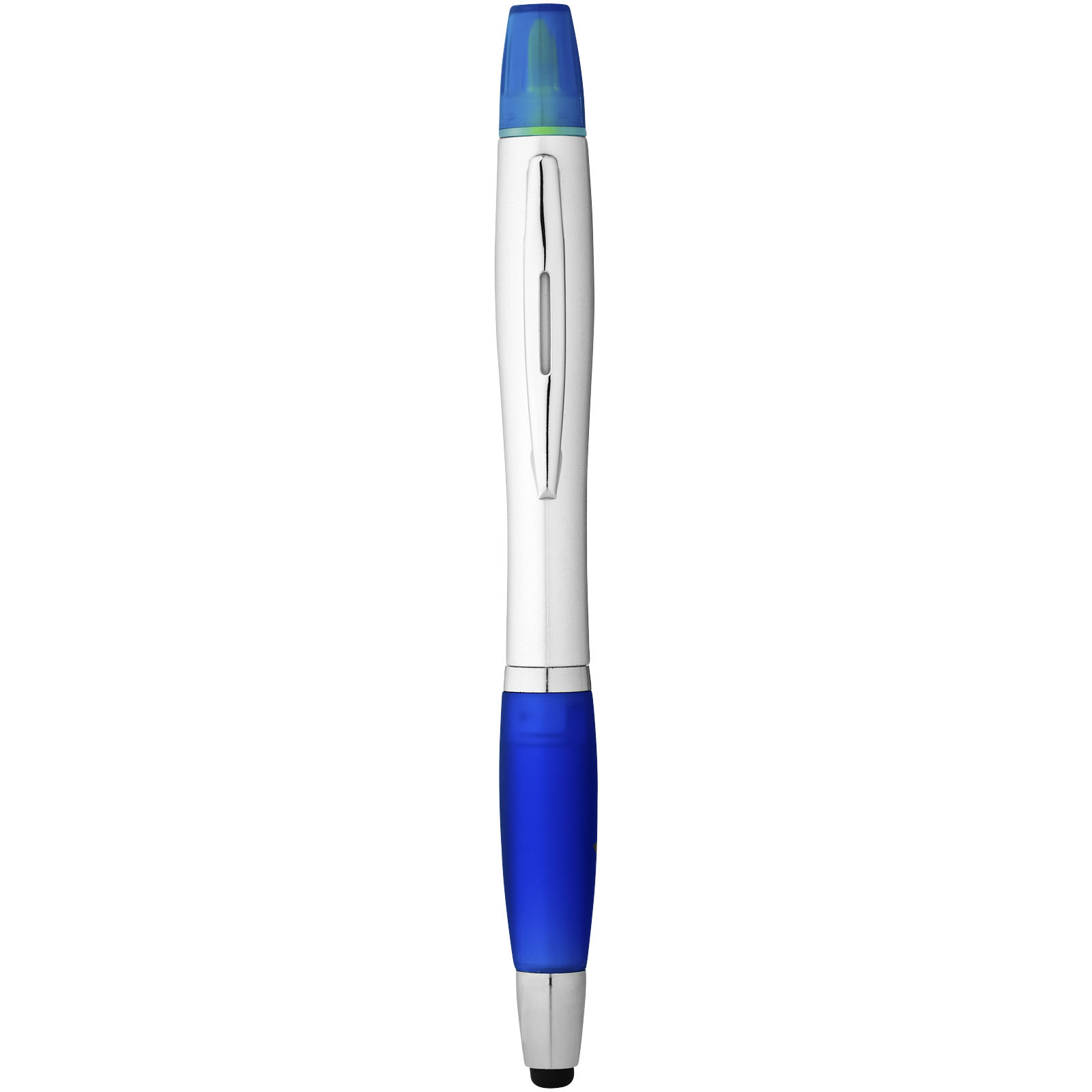 Stylos-bille publicitaires - Stylo bille avec fonction stylet et surligneur Nash (encre noire) - 1