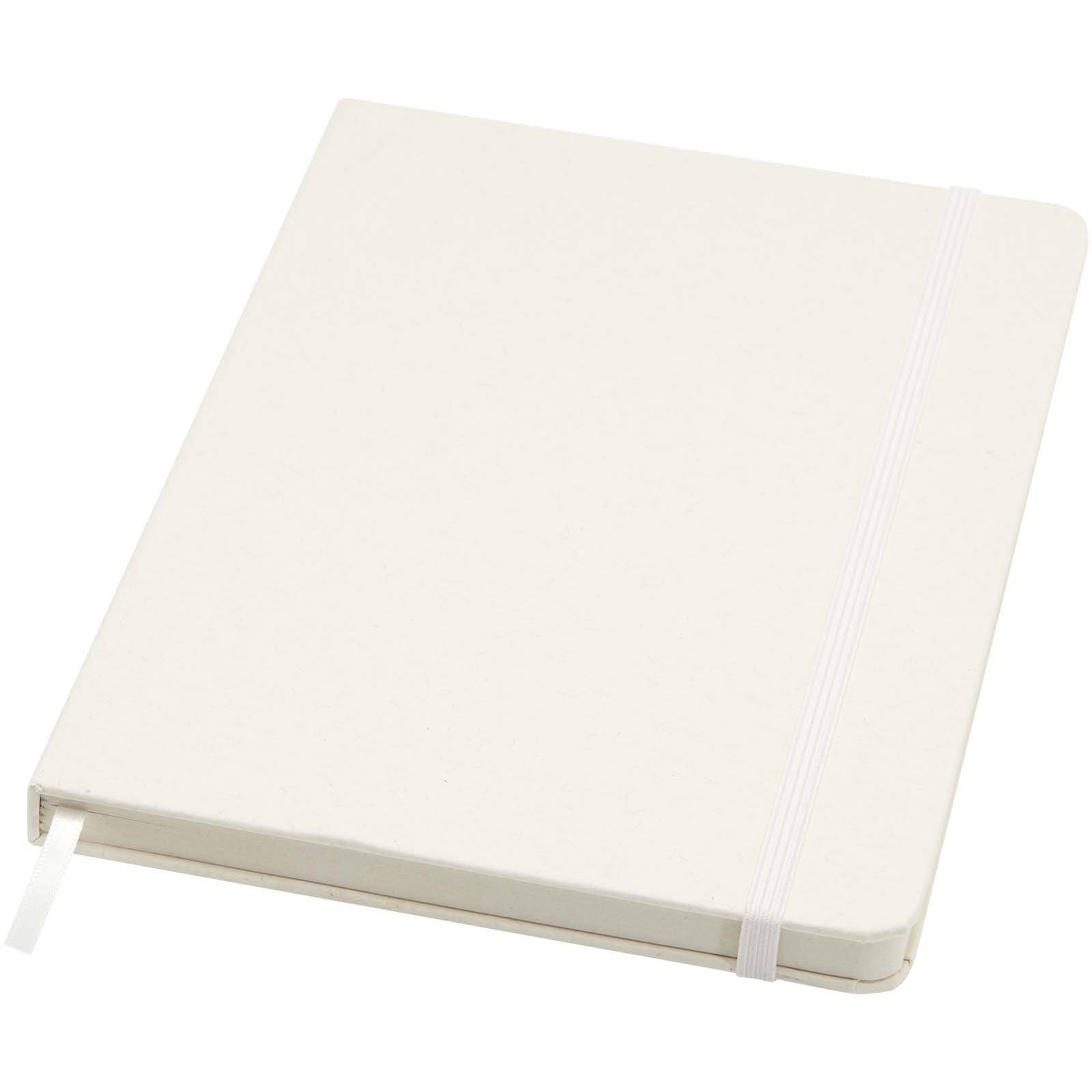 Advertising Hard cover notebooks - Bass A5 recycled hard cover notebook with lined pages - 0