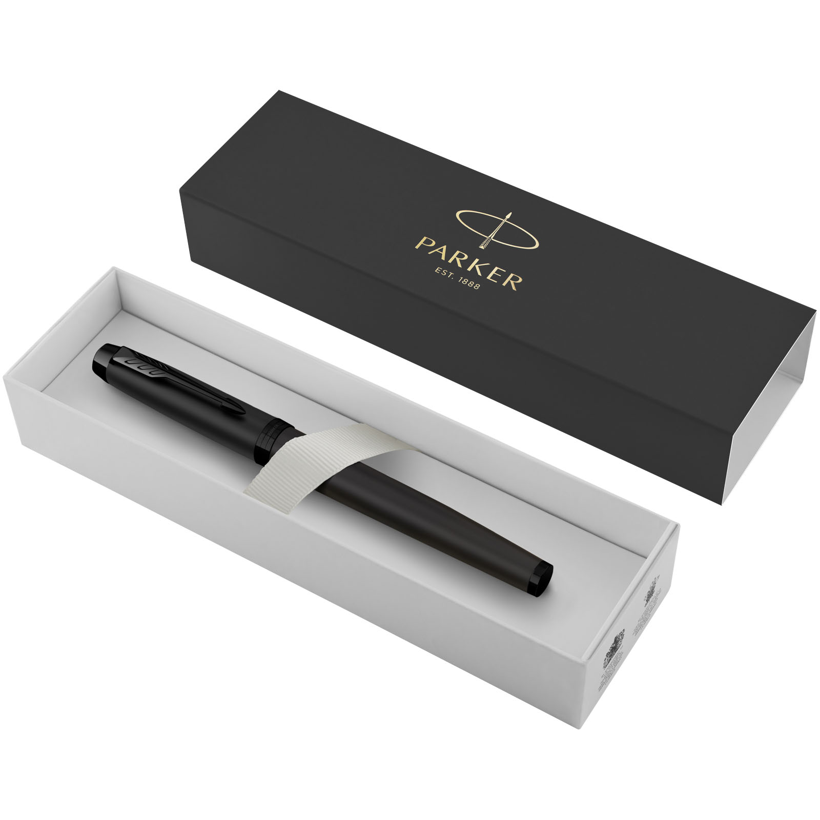 Stylos roller publicitaires - Stylo roller achromatique IM Parker (encre noire)