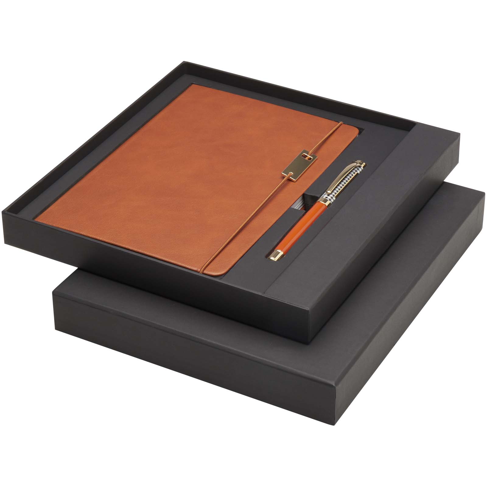 Bloc-notes couverture rigide - Ensemble Legato comprenant carnet A5, stylo bille et stylo roller 