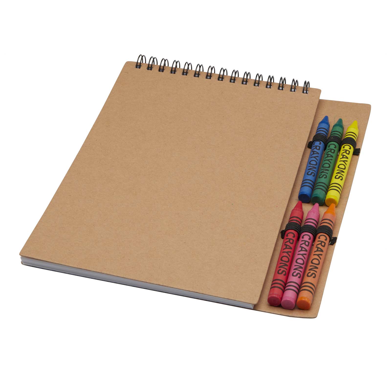 Bloc-notes couverture souple - Carnet de notes à spirales Doodle A5 à couverture souple et set de crayons gras