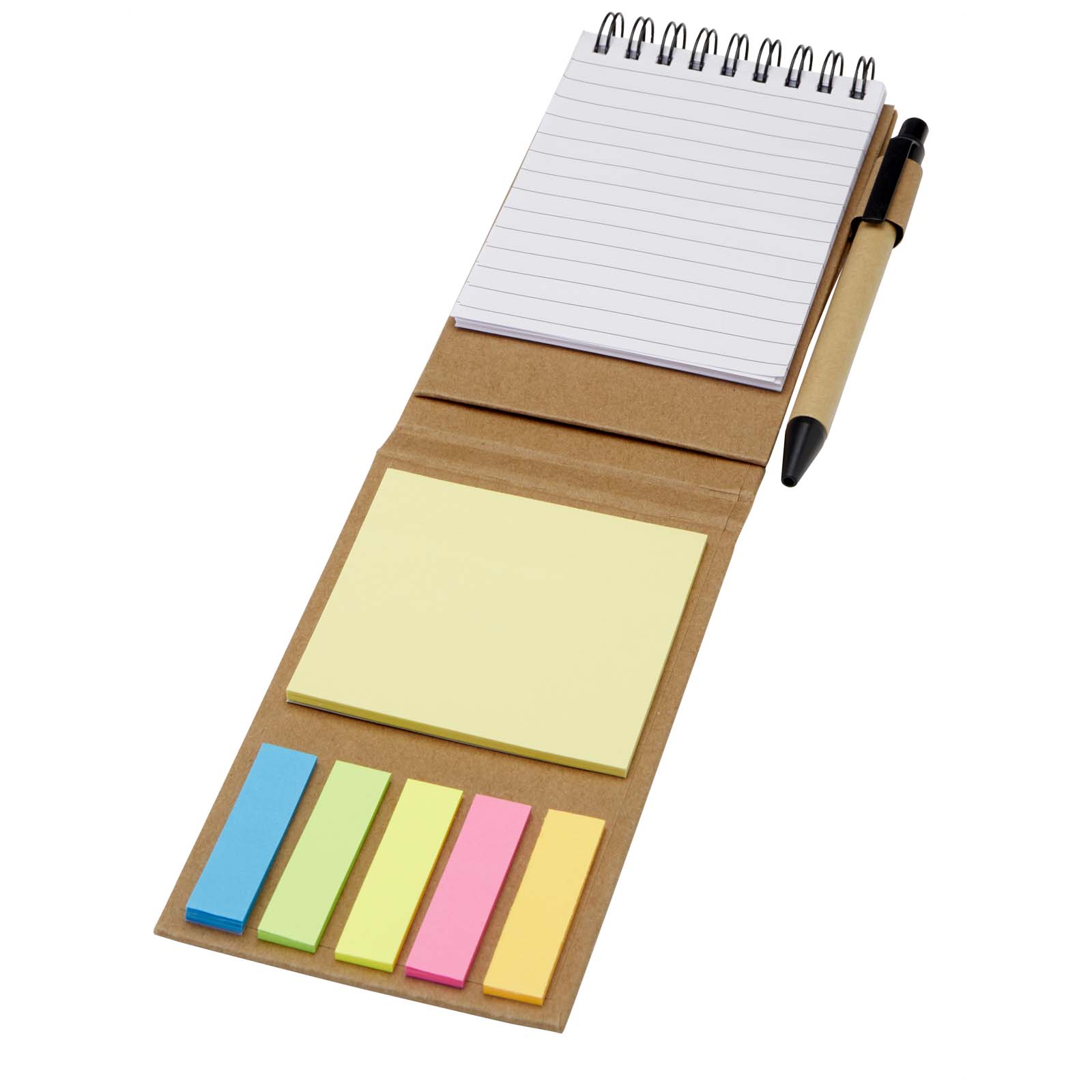 Notepads - Flipper sticky notepad with ballpoint pen (black ink)