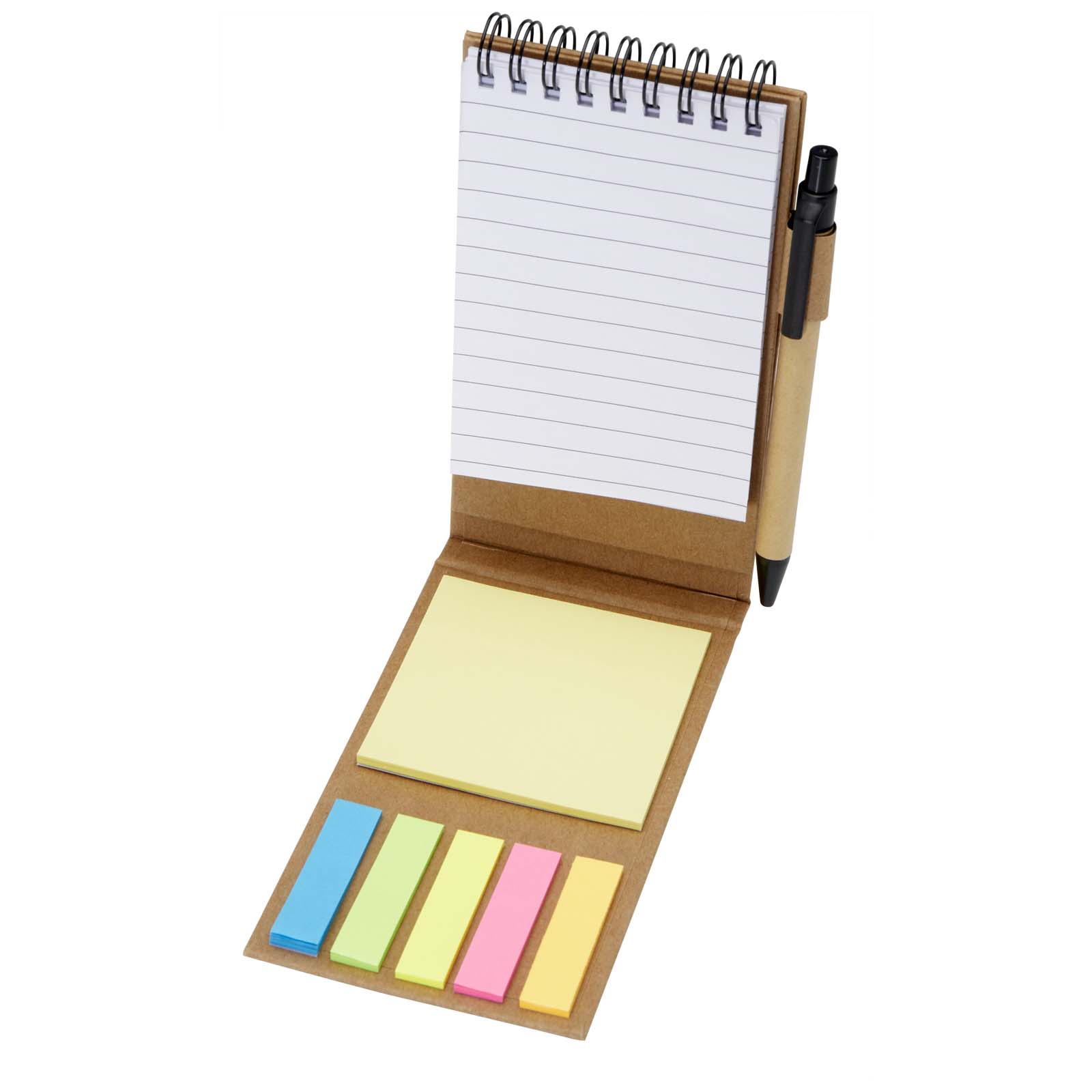 Advertising Notepads - Flipper sticky notepad with ballpoint pen (black ink) - 3