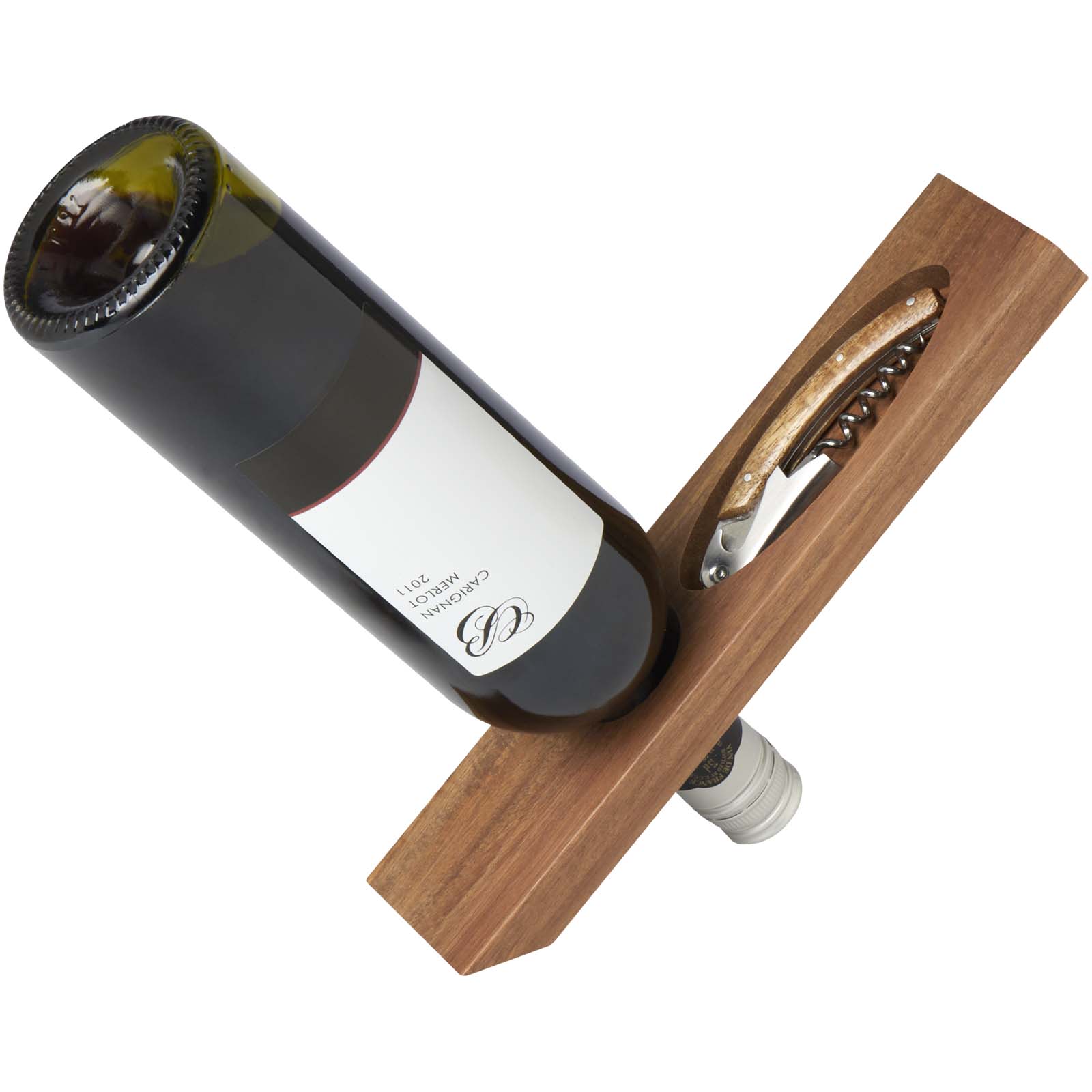 Accessoires pour le vin publicitaires - Ensemble de porte-bouteilles Vino  - 0