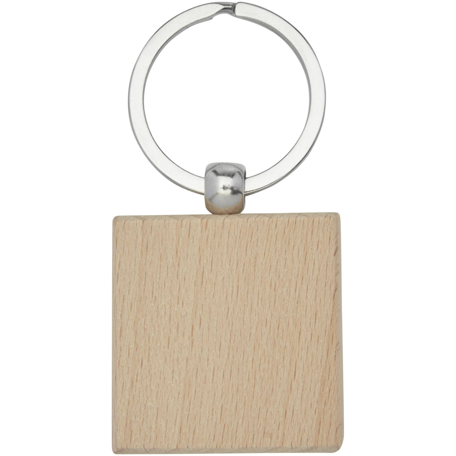 Advertising Keychains & Keyrings - Gioia beech wood squared keychain - 2