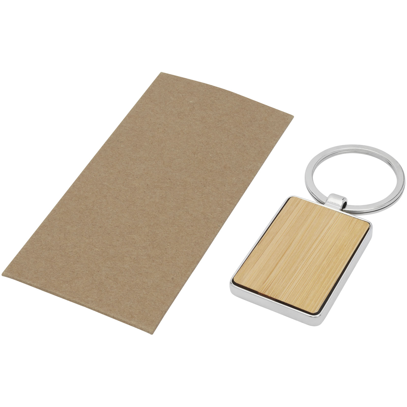 Advertising Keychains & Keyrings - Neta bamboo rectangular keychain - 3