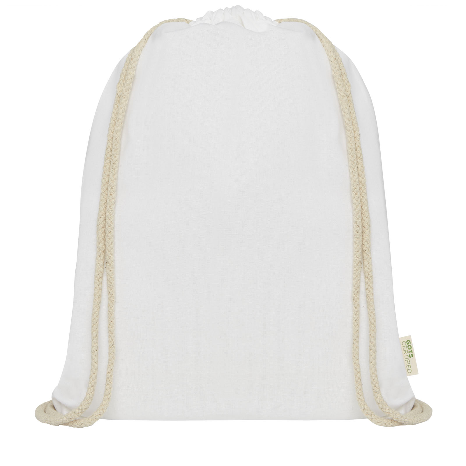 Advertising Drawstring Bags - Orissa 100 g/m² organic cotton drawstring bag 5L - 1