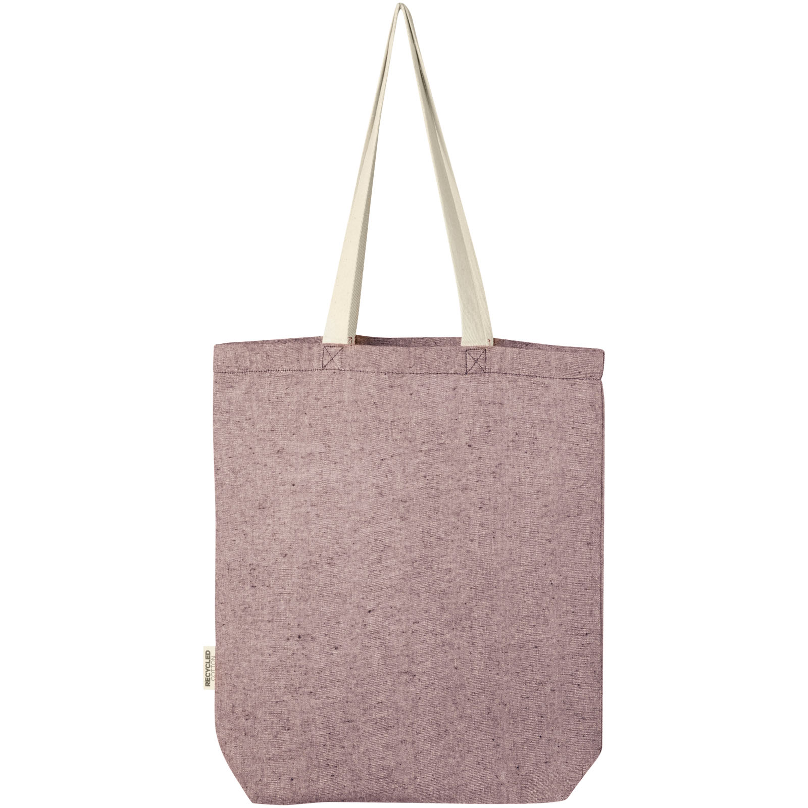 Sacs de shopping publicitaires - Sac shopping Pheebs en coton recyclé 150 g/m² de 9 l avec poche avant - 2