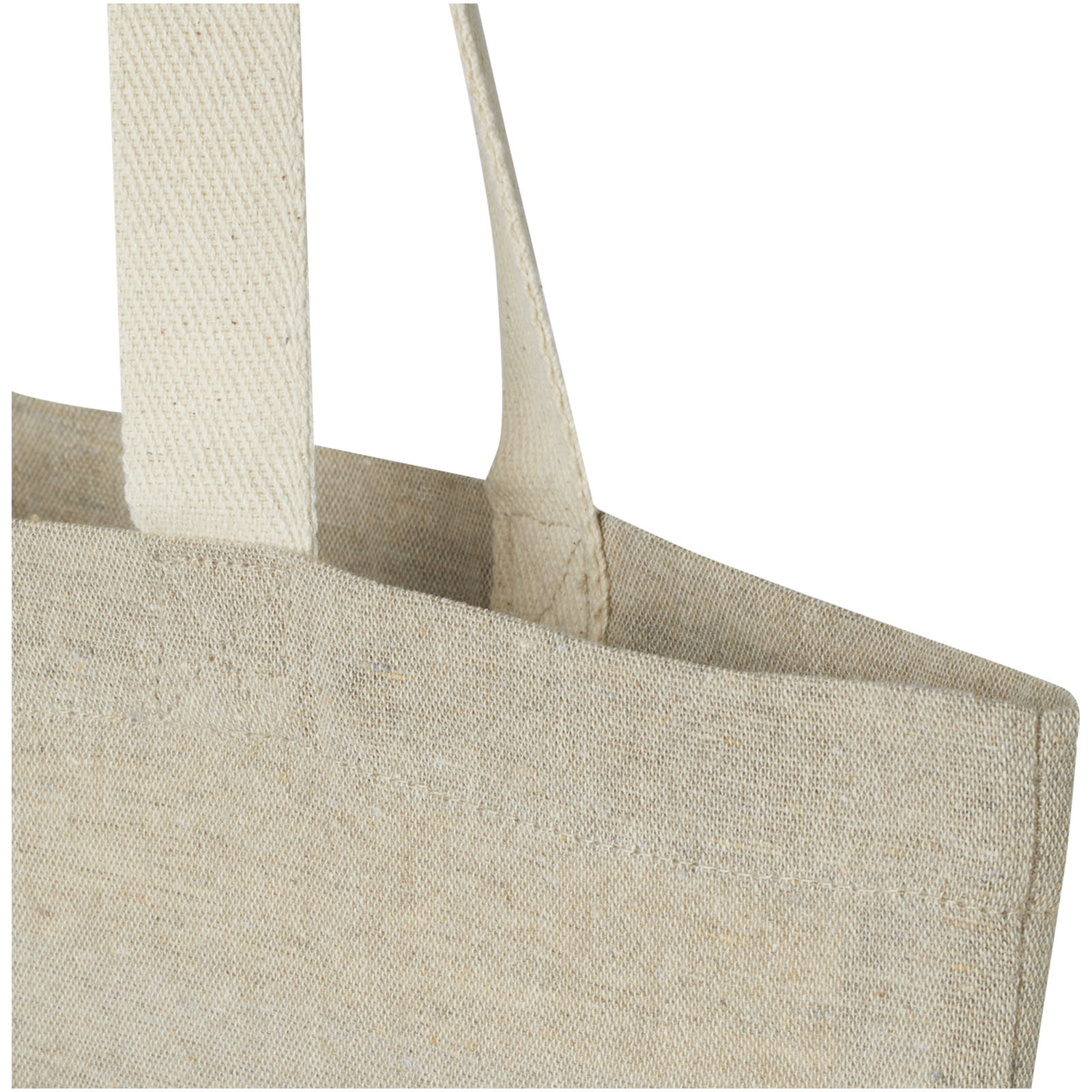 Sacs de shopping publicitaires - Sac shopping Pheebs en coton recyclé 150 g/m² de 9 l avec poche avant - 4