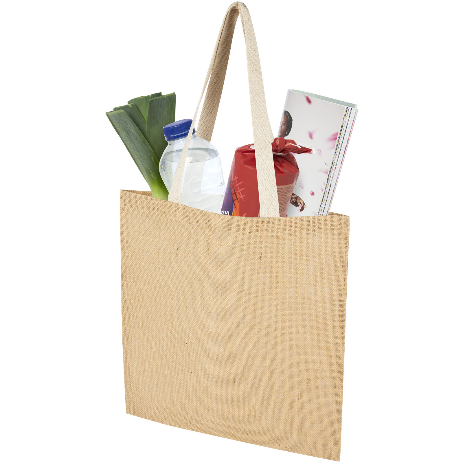 Sacs de shopping publicitaires - Sac shopping Juta de 7 L en jute 300 g/m² - 2