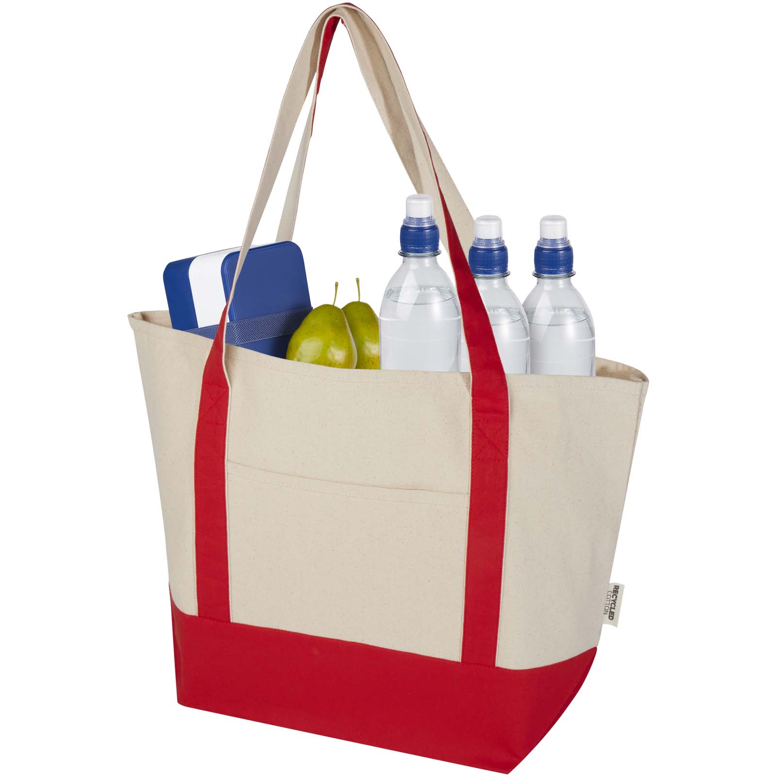 Sacs de shopping publicitaires - Sac shopping Sam en coton recyclé GRS 320 g/m² - 3