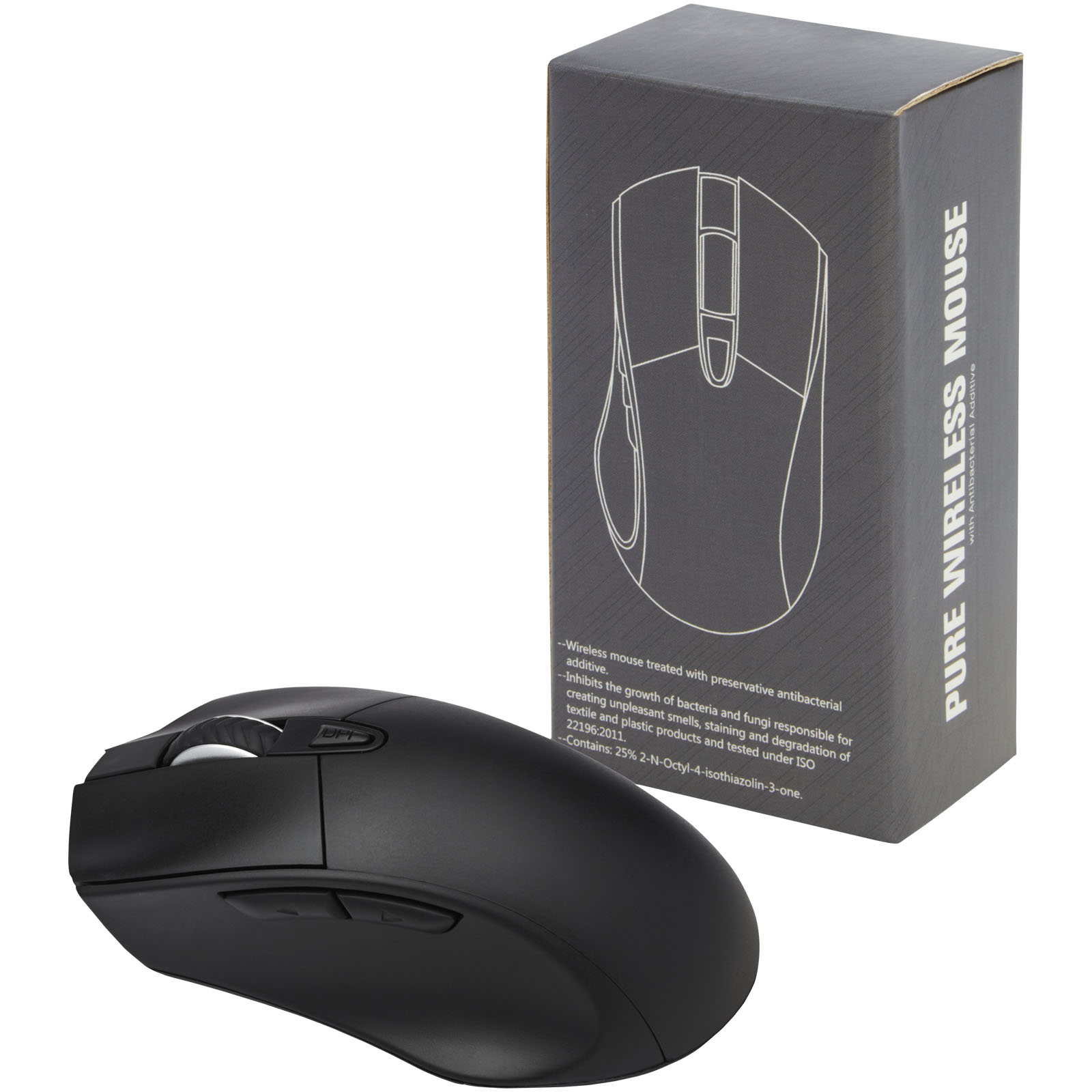 Accessoires pour ordinateur publicitaires - Souris sans fil avec additif antibactérien Pure - 3