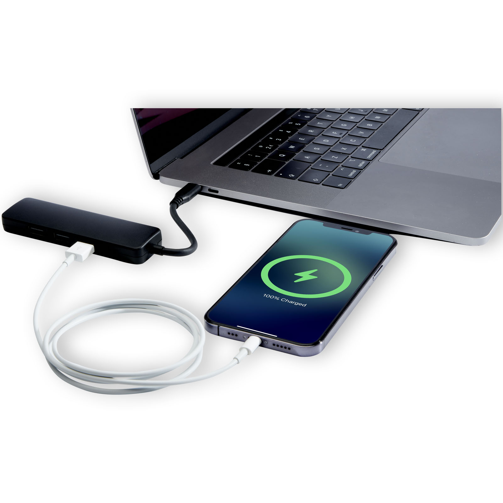 Hubs USB publicitaires - Adaptateur multimédia en plastique recyclé Loop RCS USB 2.0-3.0 avec port HDMI - 4