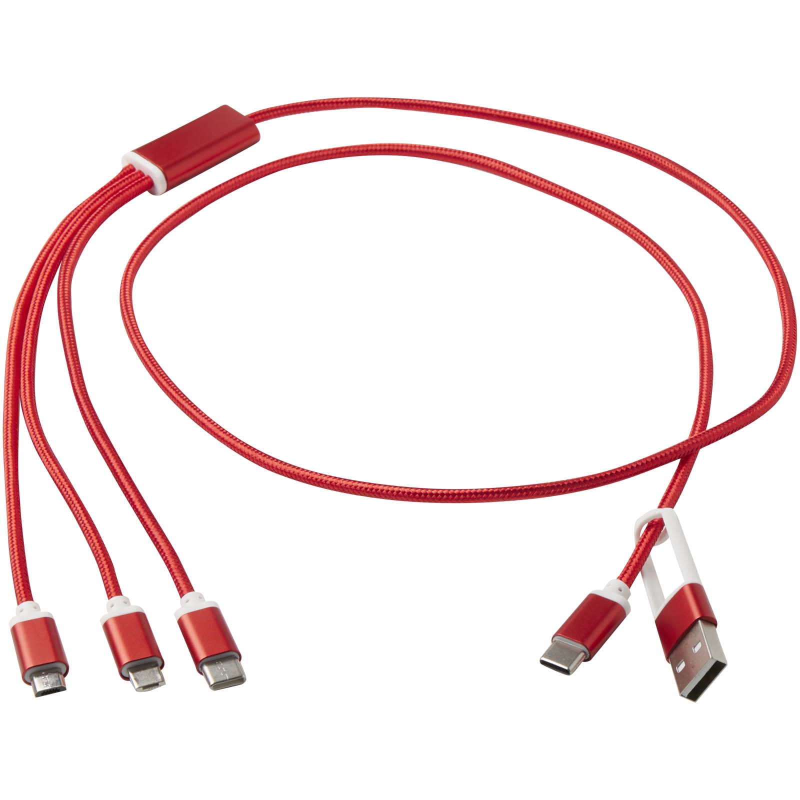 Advertising Cables - Versatile 5-1 recycled aluminium charging cable - 4