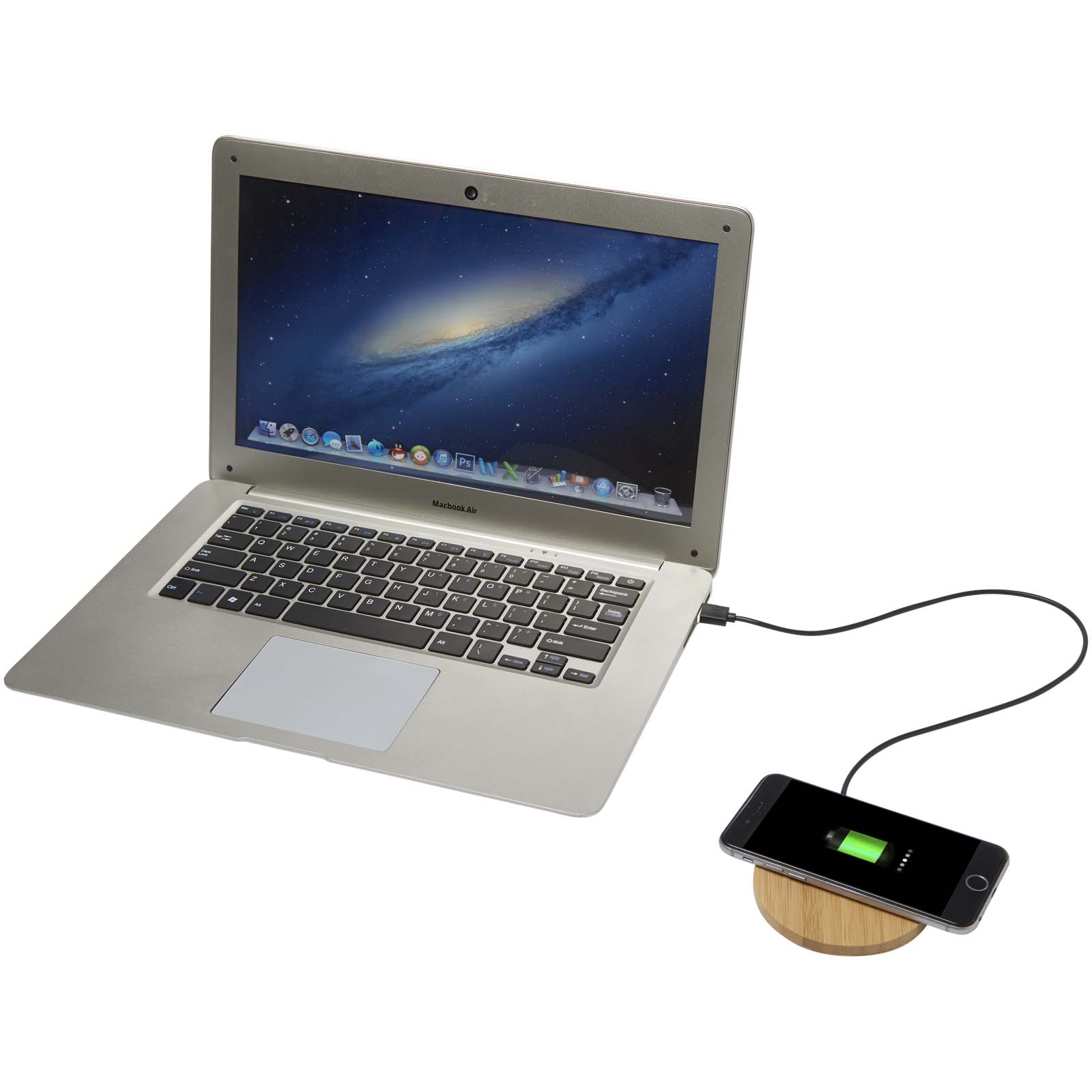 Advertising Wireless Charging - Essence 15W bamboo wireless charging pad - 4