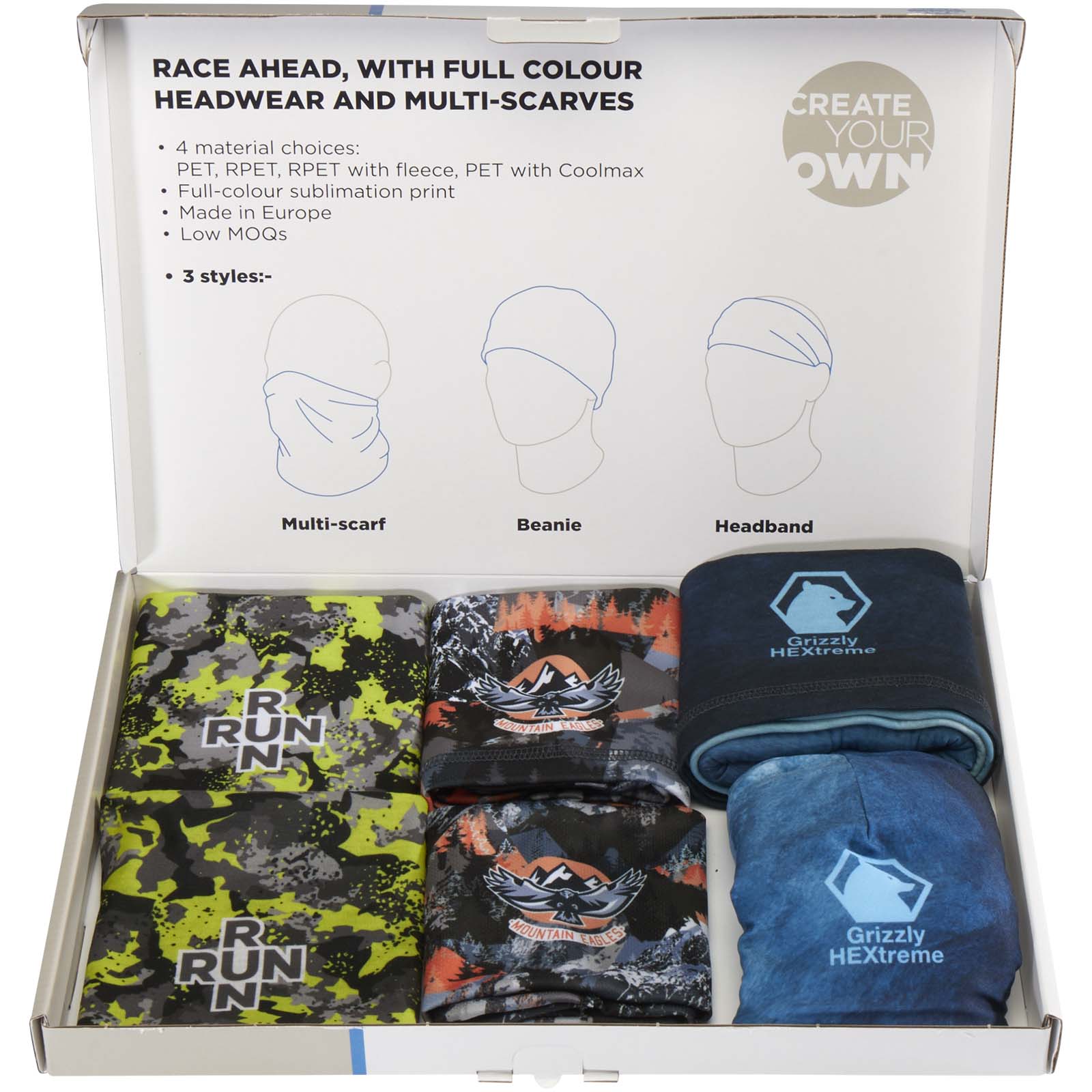 Advertising Caps & Hats - Sublimation headwear sample box - 2