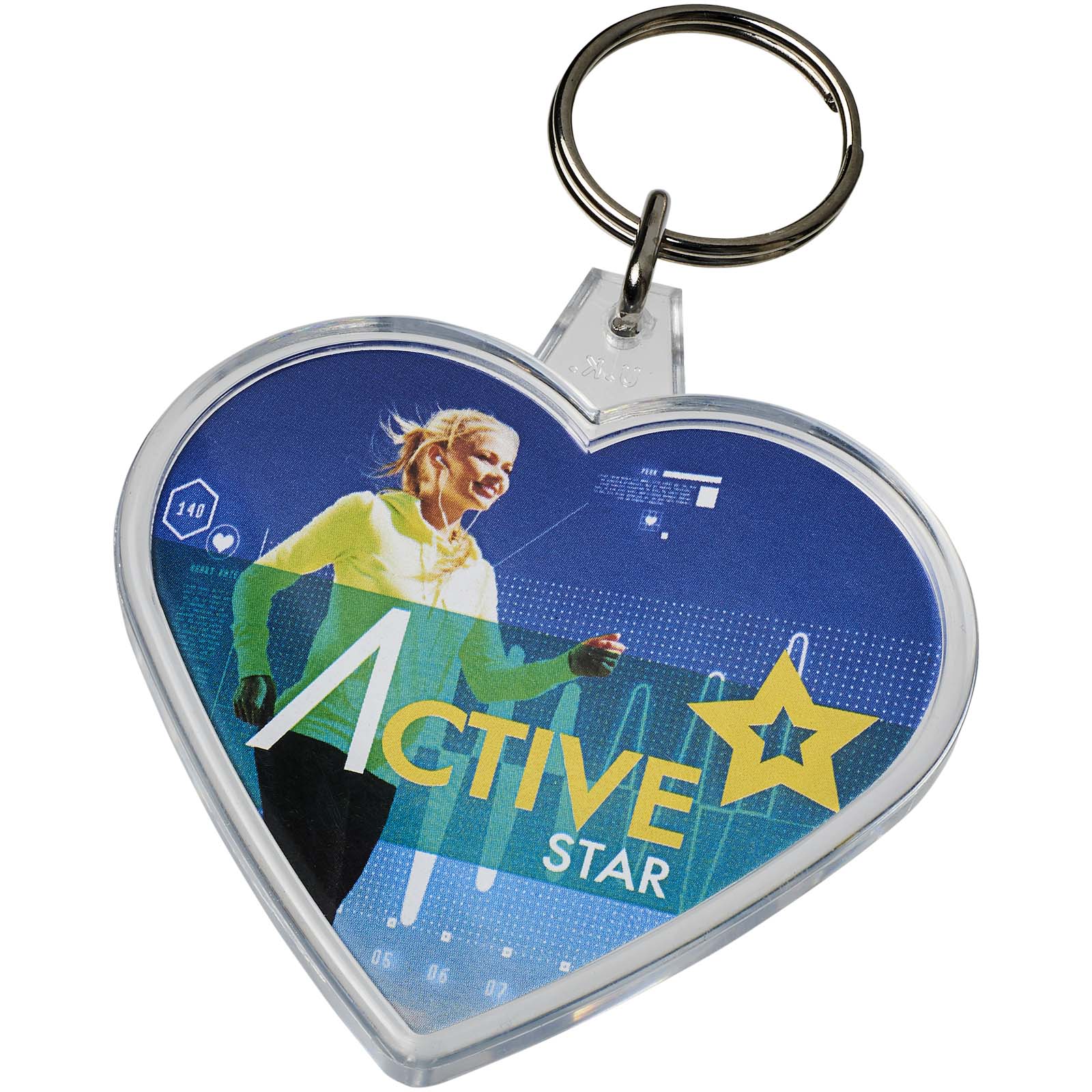 Advertising Keychains & Keyrings - Combo heart-shaped keychain - 0